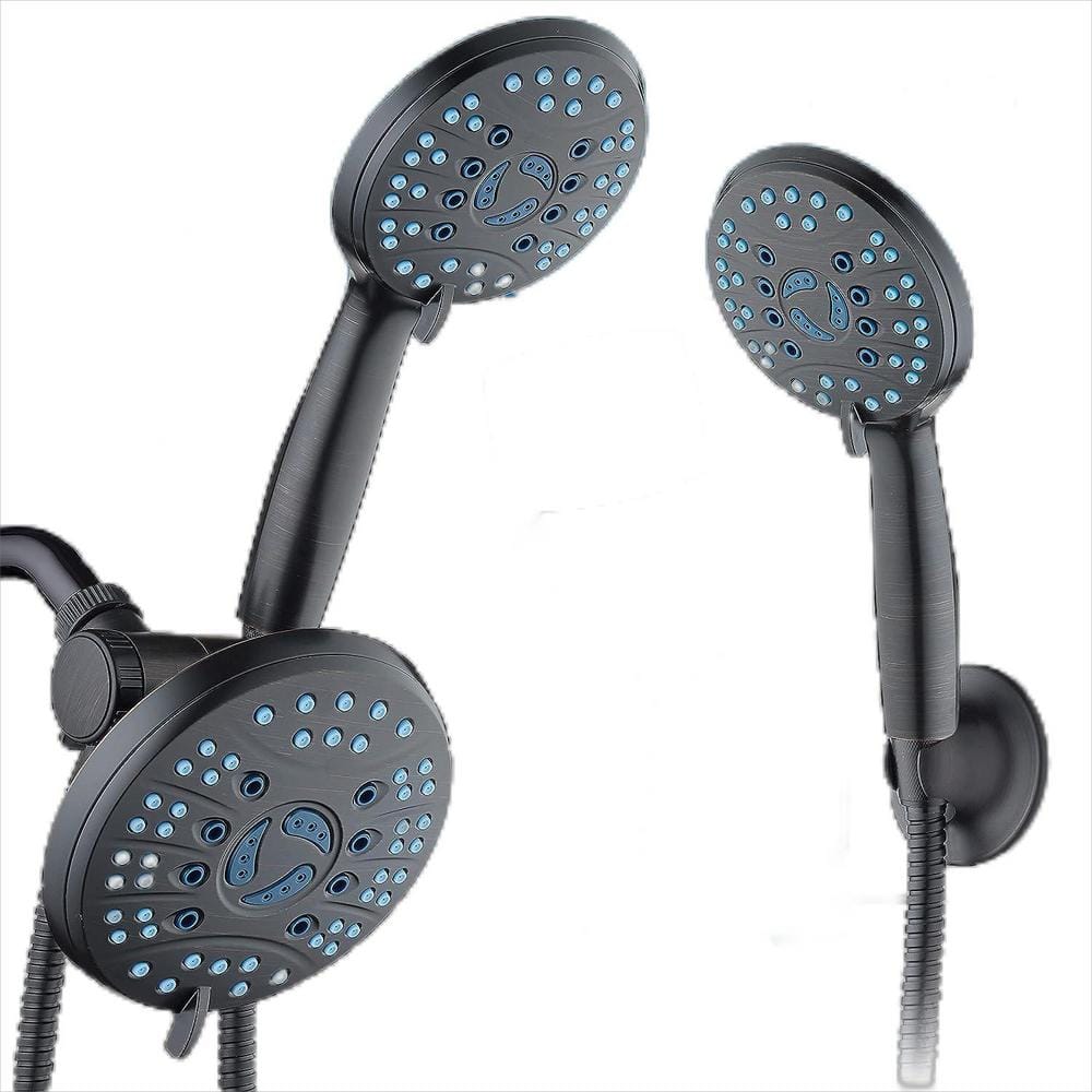 3-Way Shower Head Combo 8-Spray Wall Mount Handheld Shower Head 2.5 GPM in 