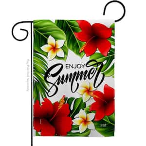 13 in. x 18.5 in. Summer Hibiscus Fun The Sun Garden Flag Double-Sided Decorative Vertical Flags