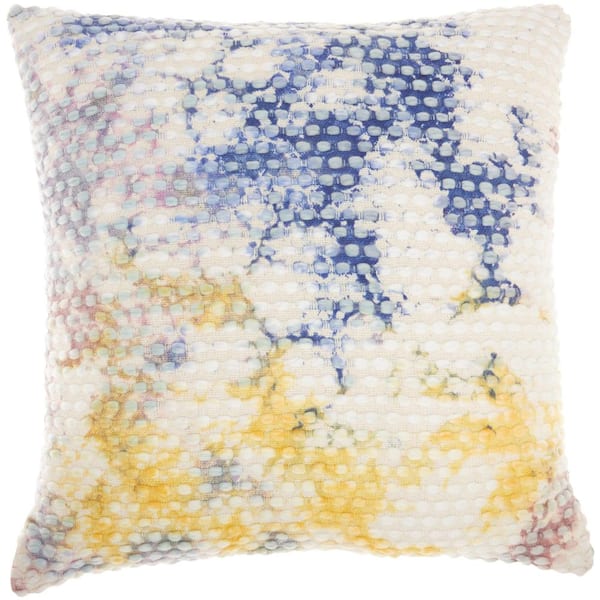 Mina Victory Lifestyles Multicolor Abstract 22 in. x 22 in. Throw Pillow