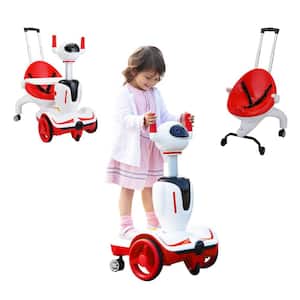6-Volt 3 in 1 Kids Ride On Car Electric Robot Buggy Toy Vehicle with Remote Control, Red