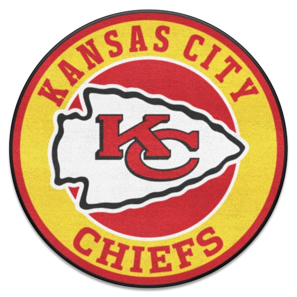 FANMATS NFL Kansas City Chiefs Gold 2 ft. x 2 ft. Round Area Rug