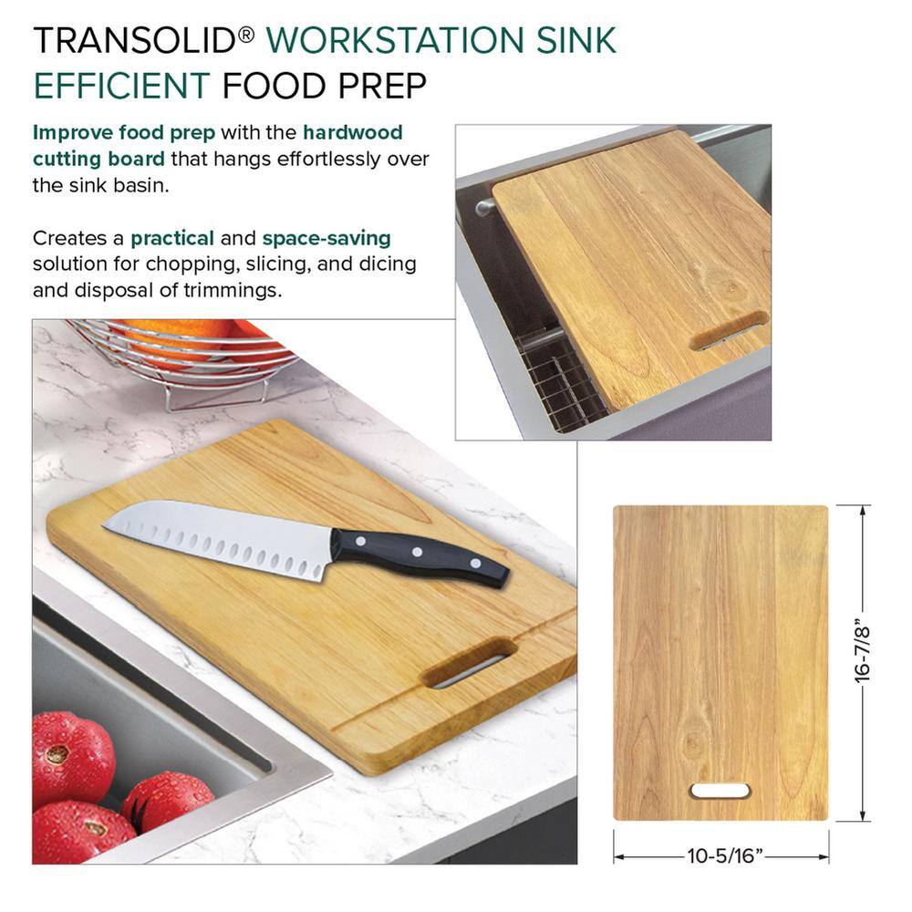 30-Inch Stainless Steel Drop-In Kitchen Workstation Sink