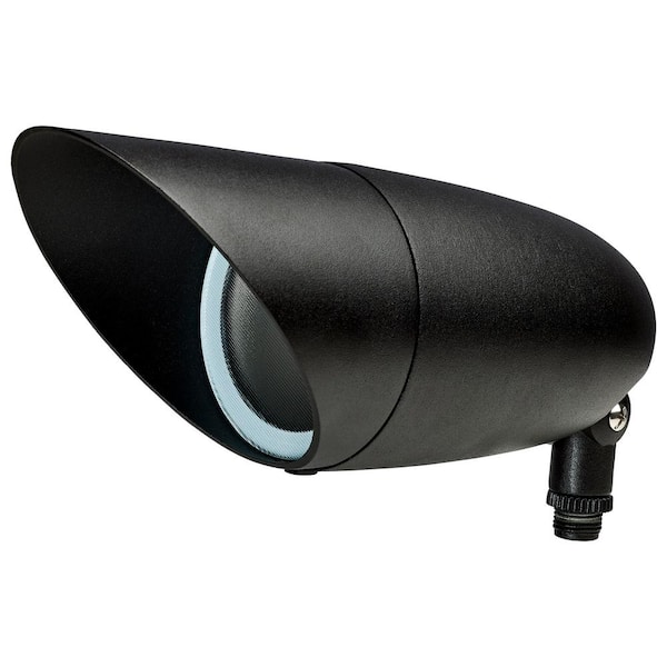 1248 Lumen Low Voltage Matte Black Hardwired Integrated LED Landscape Flood Light with Adjustable Lamp Head
