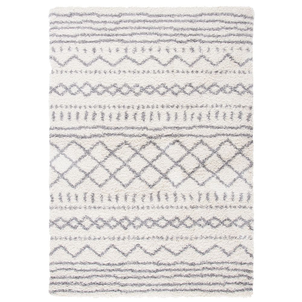 Arizona Shag Ivory/Gray 2 ft. x 4 ft.Geometric Lodge Area Rug price history on PriceWatchPro