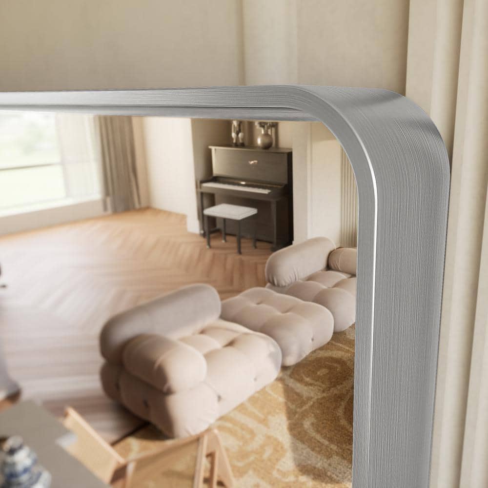 Silver Rectangular 22x30 Inch Metal Frame Wall Mirror