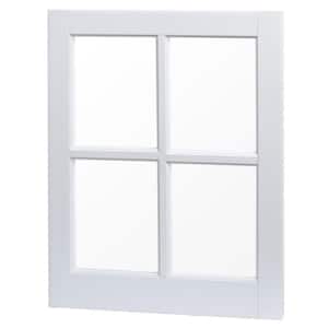 20 in. x 25 in. Utility Fixed Picture Vinyl Window with Grid - White