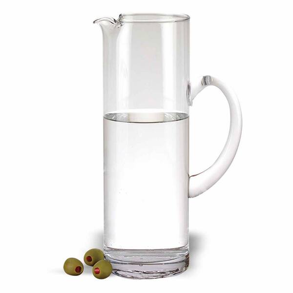 HomeRoots Amelia 4 in. W x 9.75 in. H x 7 in. D Novelty Clear Glass Pitchers
