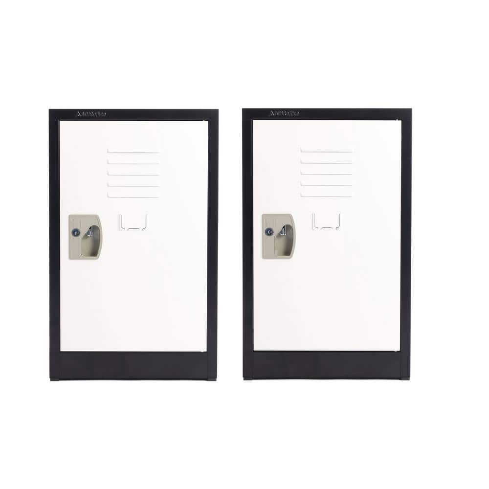24 in. H Single Tier Steel Key Lock 2-Shelf Storage Lock 2-Shelfer Free Sta