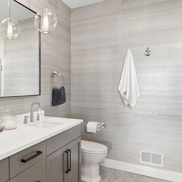 3-Piece Bath Hardware Set with Mounting Hardware in Brushed Nickel