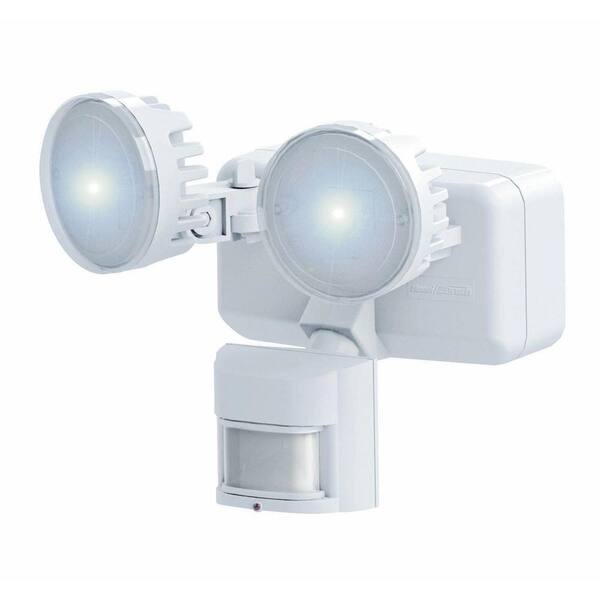 Heath Zenith 180-Degree Outdoor White Solar LED Motion-Sensing Security Light