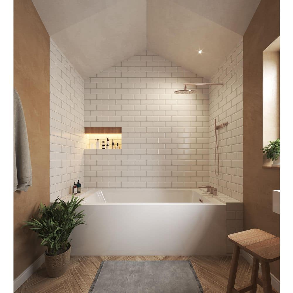 UPC 840418400357 product image for Grayley 66 in. L x 32 in. W Soaking Alcove Bathtub with Right Hand Drain in Whit | upcitemdb.com