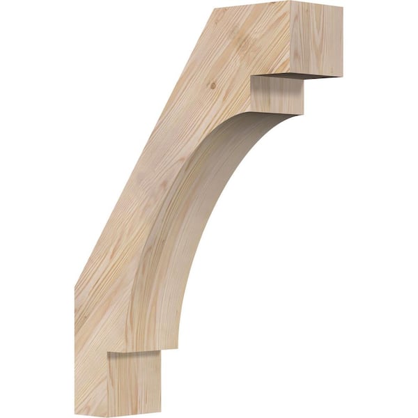 Ekena Millwork 5 1/2"W x 20"D x 28"H Merced Smooth Knee Brace, Douglas Fir