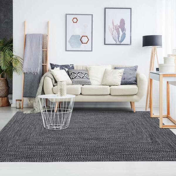 Charcoal throw outlet rug