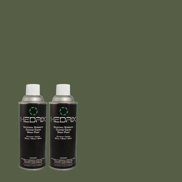 Hedrix 11 oz. Match of C40-40 Pinetree Semi-Gloss Custom Spray Paint (2-Pack)