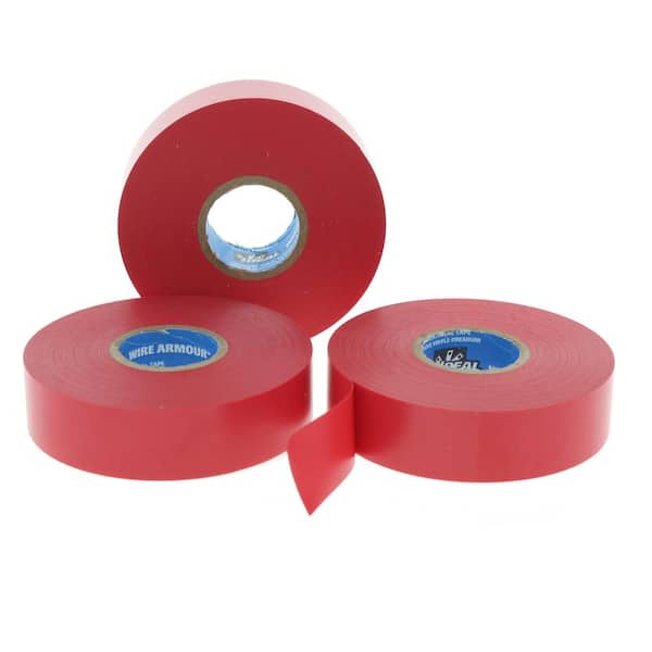 Ideal Wire Armour 3/4 in. x 66 ft. Premium Vinyl Tape, Red (10-Pack)