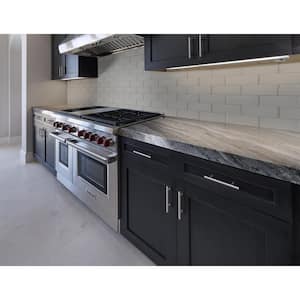Oyster Gray 4 in. x 11.75 in. Glossy Glass Subway Tile (0.33 sq. ft./Each)