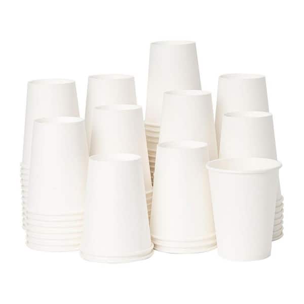 2.3 in. White Disposable Paper Coffee Cups Hot Drinking Tableware 8 oz. Size Ideal 500 Per Case Stackable