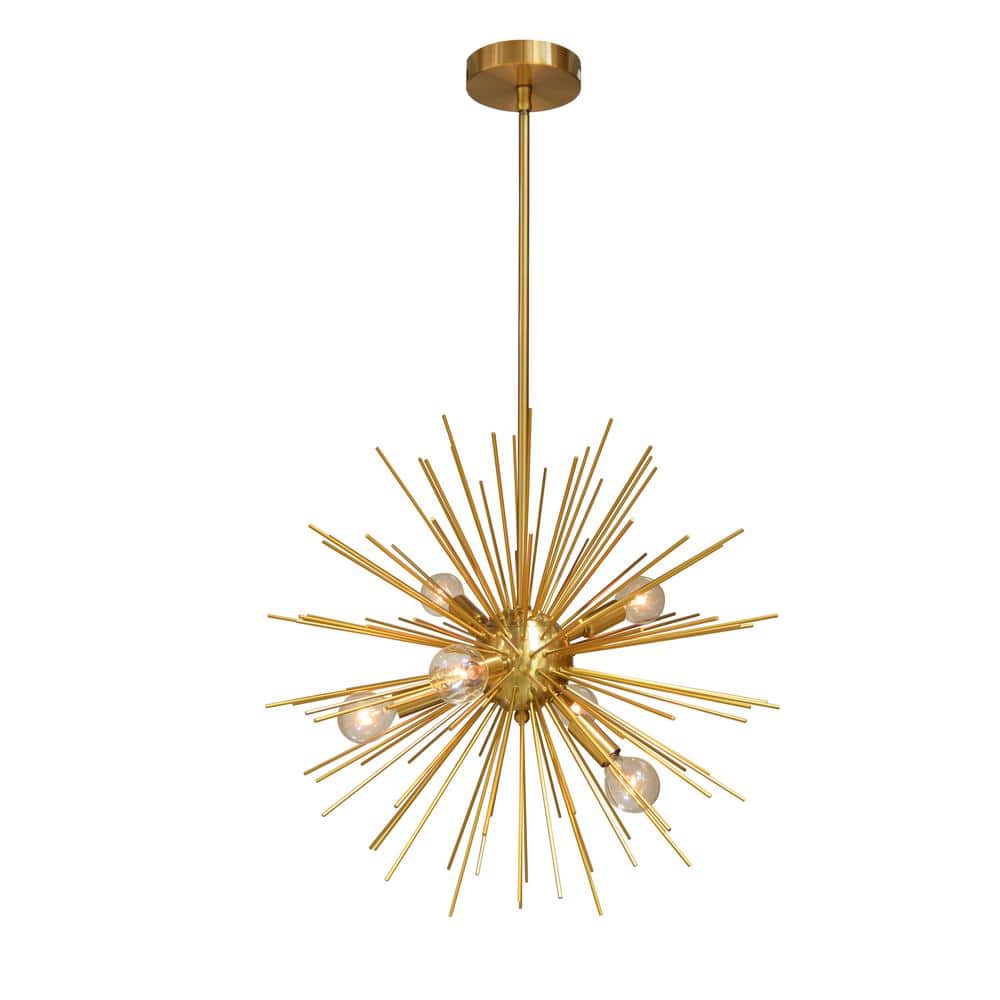 Vega 6-Light Aged Brass Pendant with No Shades