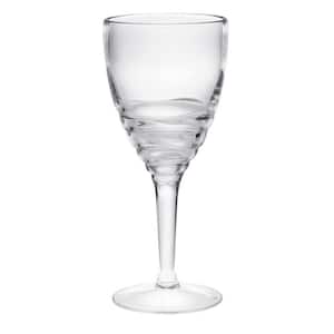 12 oz. Designer Acrylic Swirl Clear Glasses (Set of 4) for All Purpose Red or White