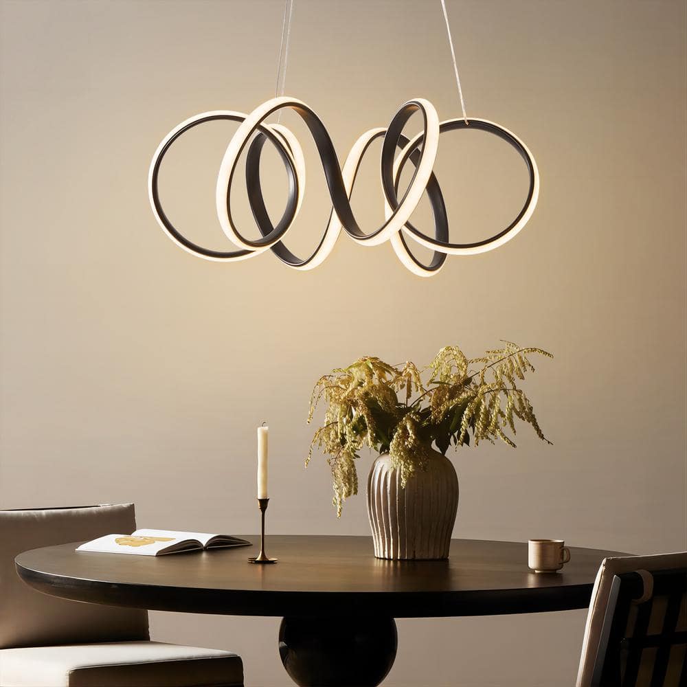 RRTYO Derrow 1-Light Aluminum Dimmable Pendant Kitchen Island