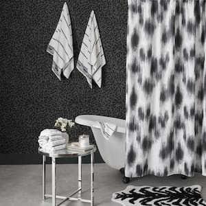 Laid Back Leopard Black Peel and Stick Wallpaper