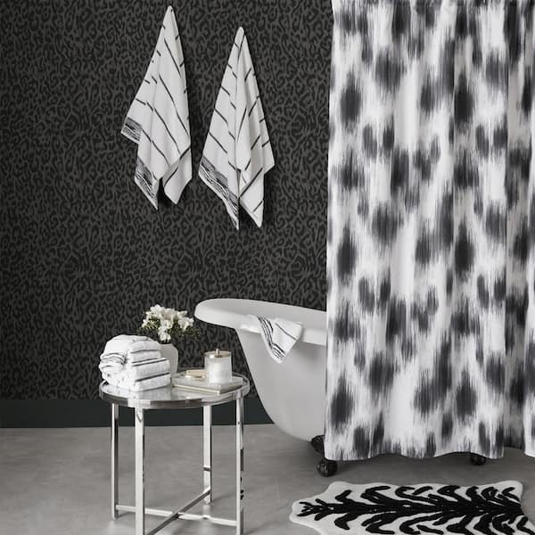 Laid Back Leopard Black Peel and Stick Wallpaper