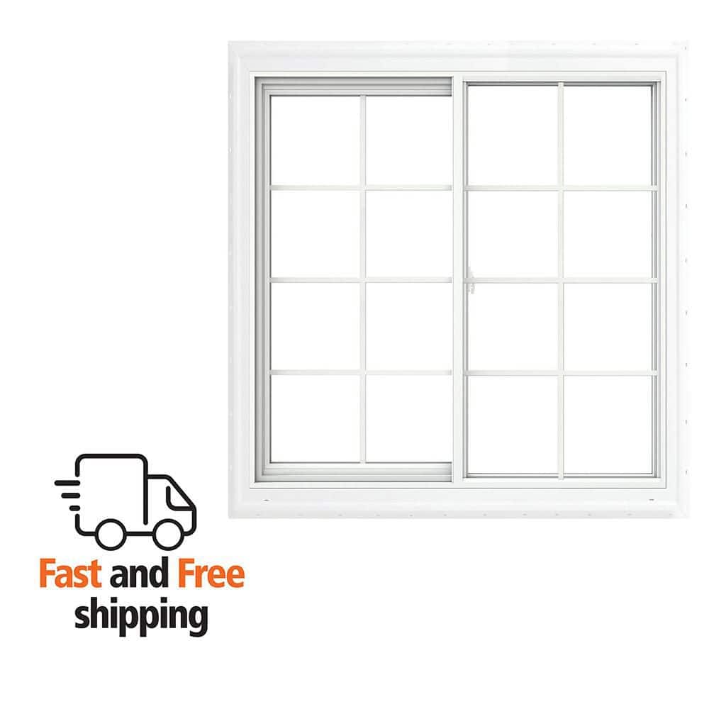 JELD-WEN V-2500 Series 35.5 in. W x 35.5 in. H Left-Handed White