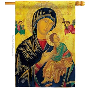 28 in. x 40 in. Our Lady of Perpetual Help Religious House Flag Double-Sided Decorative Vertical Flags