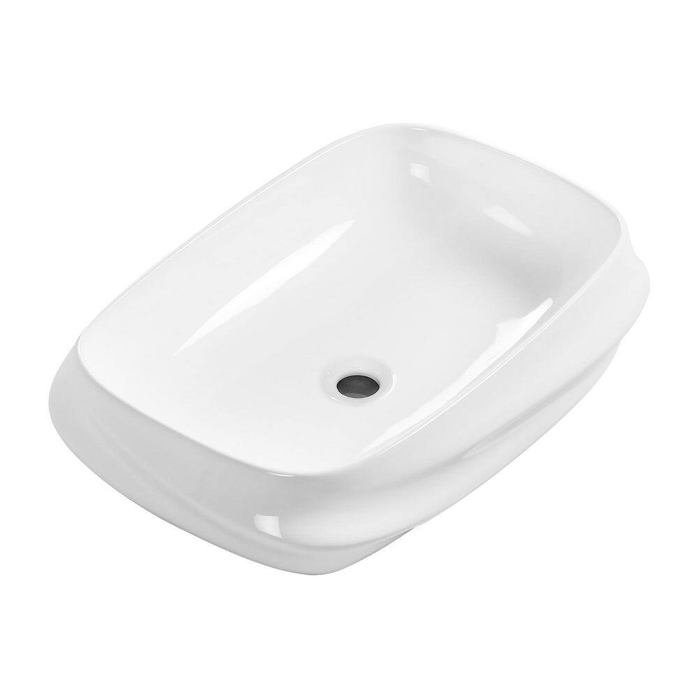 23.63 in. x 16.93 in. Vessel Bathroom Sink in Milk White Ceramic price history on PriceWatchPro