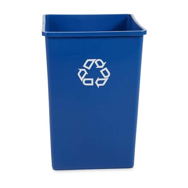 Rubbermaid Commercial Products 35 Gal. Blue Square Indoor Recycling Bin
