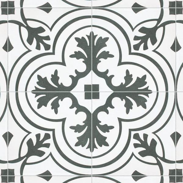 Merola Tile Twenties Vintage Encaustic 7-3/4 in. x 7-3/4 in. Ceramic Floor  and Wall Tile (56 cases / 622.16 sq. ft. / pallet) FRC8TWVT