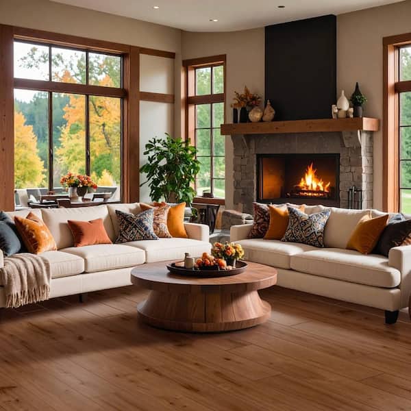 Caudell Oak 22 MIL 7.4 in. W x 47.8 in. L Waterproof Click Lock Luxury Vinyl Plank Flooring (19.8 sqft/case)