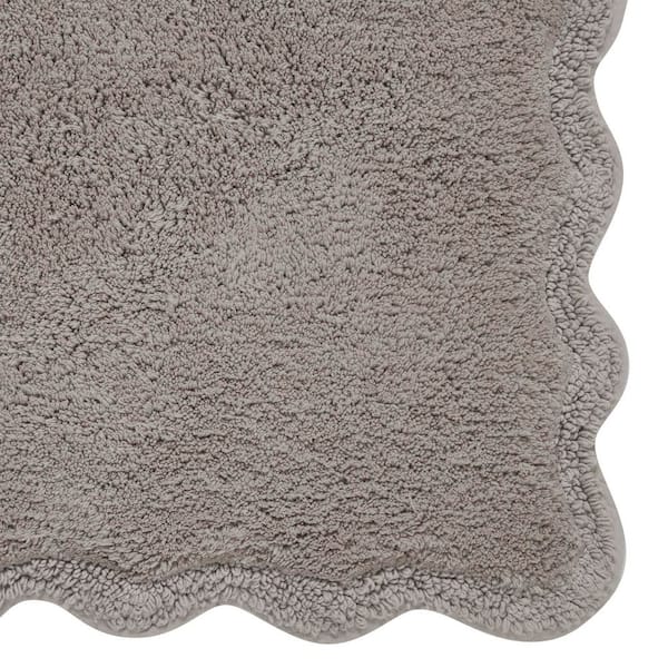 VCNY Home Scallop Taupe Cotton Bath Rug, 20 in. x 32 in. 1SP