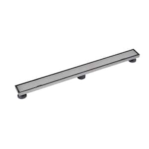 Designline 36 in. Stainless Steel Linear Shower Drain with Tile-In Pattern Drain Cover
