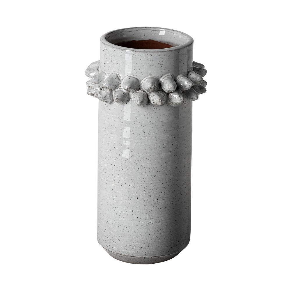 Mallorca 11" Gray Ceramic Decorative Table Vase