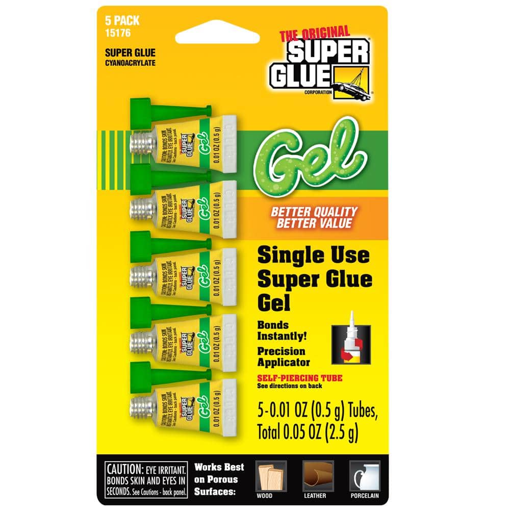 Super Glue 0.10 oz. Super Glue Bottle, (2) 0.10 oz. Bottles per card,  (12-Pack) 19108 - The Home Depot