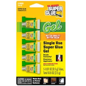 0.01 oz. Super Glue Gel Single Use Minis (5 per Pack) Tubes per Card (12-Pack)