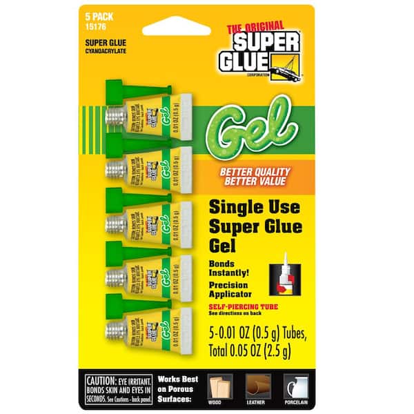 Super Glue 0.01 oz. Super Glue Gel Single Use Minis (5 per Pack) Tubes per Card (12-Pack)