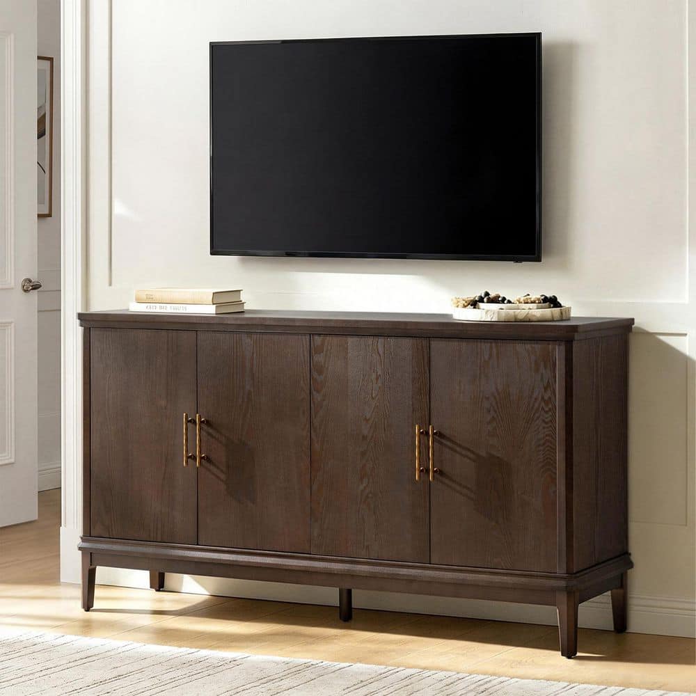 Auburn Alessandra Transitional Solid Wood 63 in. Wide 32 in. Tall 4 Door Sideboard Buffet