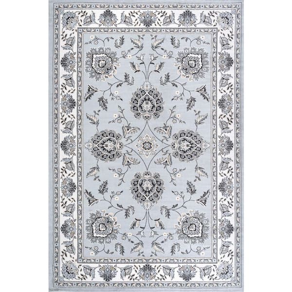 Cherie French Cottage Light Gray/Cream 3 ft. x 5 ft. Area Rug