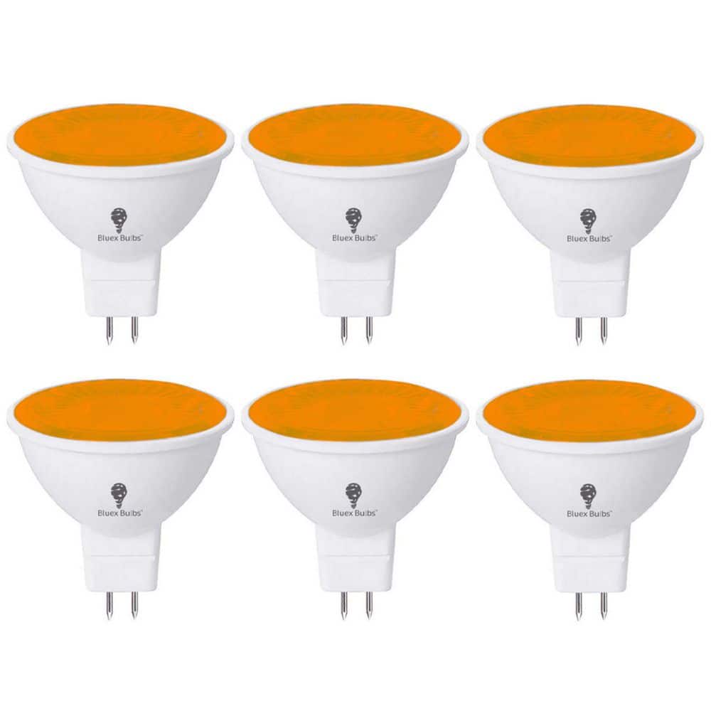 LUXRITE 50-Watt Equivalent MR16 Dimmable LED Light Bulb Enclosed Fixture  Rated 5000K Bright White (6-Pack) LR21407-6PK - The Home Depot