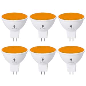 50-Watt Equivalent MR16 Decorative Indoor/Outdoor LED Light Bulb in Orange (6-Pack)