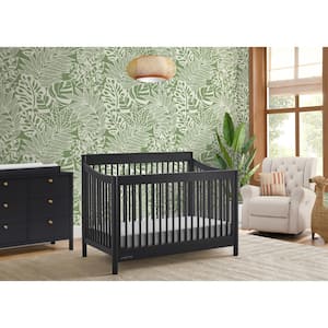 Delta Children Brooks 6-in-1 Convertible Crib - Greenguard Gold Certified, Midnight Grey