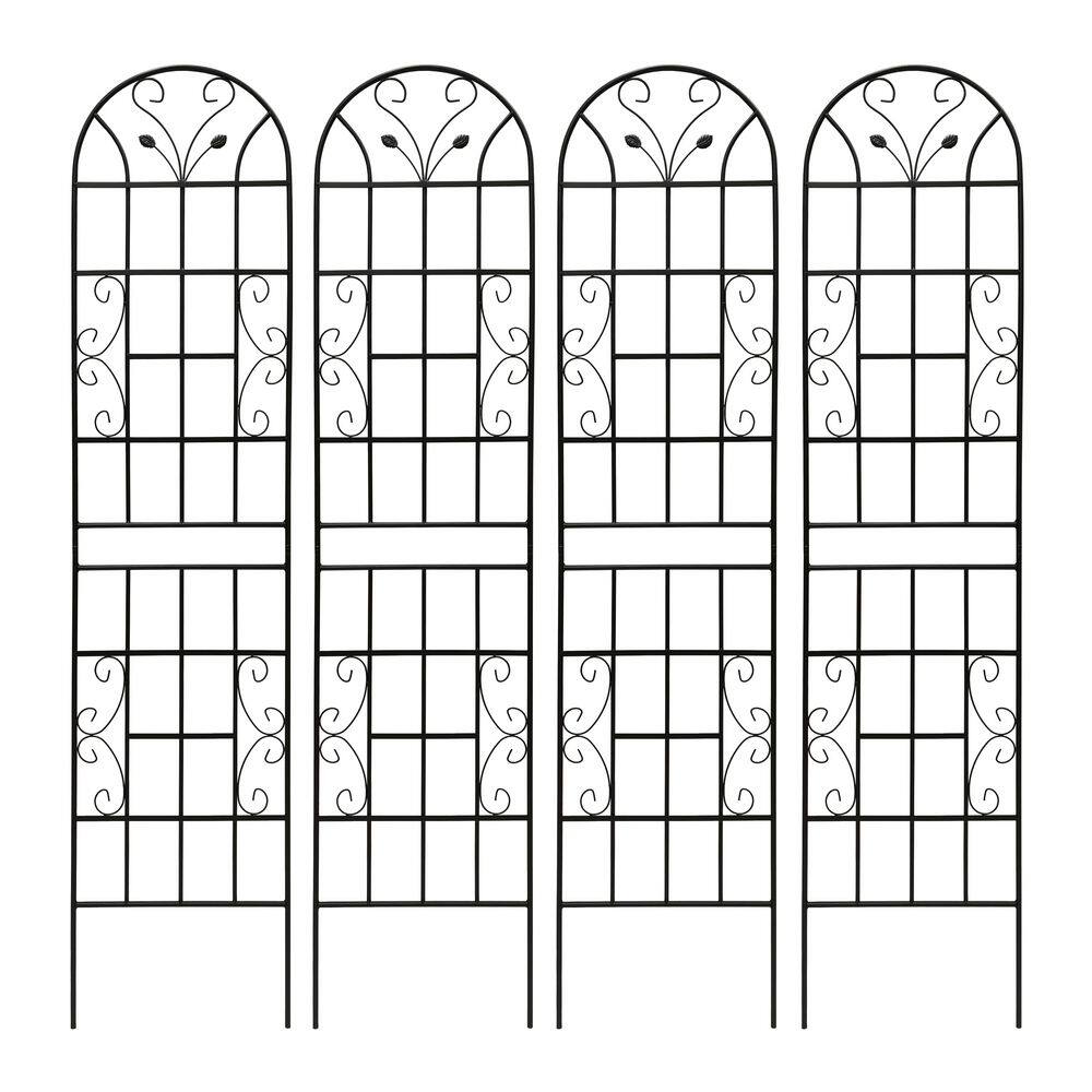 Beautiful Pro 86.7 in. Metal Garden Rustproof Trellis for Climbing Plants-4 Pack price history on PriceWatchPro