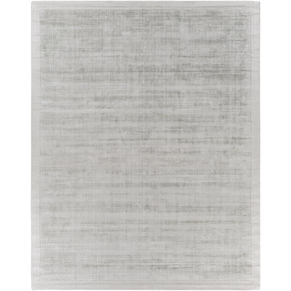 Handmade Gray Wool-Viscose Blend 8' x 10' Stain-Resistant Rug