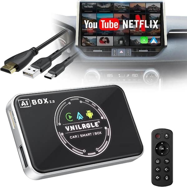 EKIEUDL 4-in-1 Wireless CarPlay Adapter and Android Auto Wireless Adapter