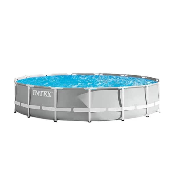 15 ft. x 42 in. Prism Frame Above Ground Round Shape Swimming Pool Set with Debris Cover