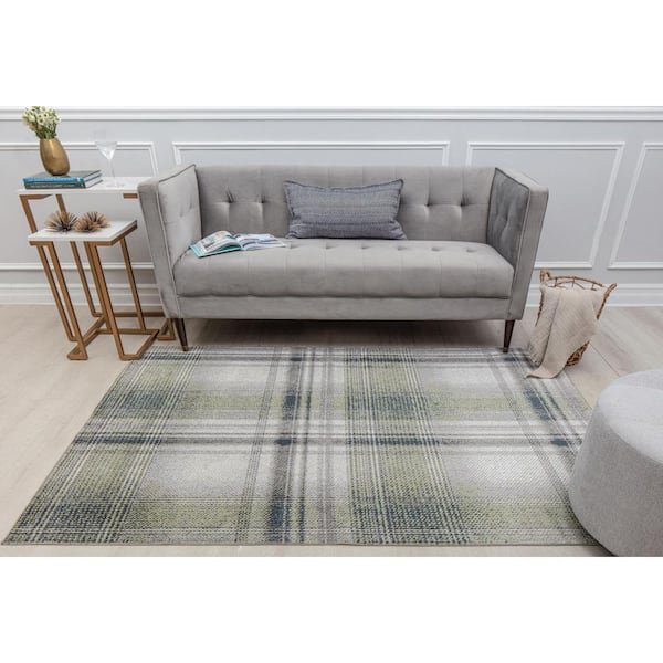 Jada Mountain Rapids Gray 2 ft. X 8 ft. Area Rug