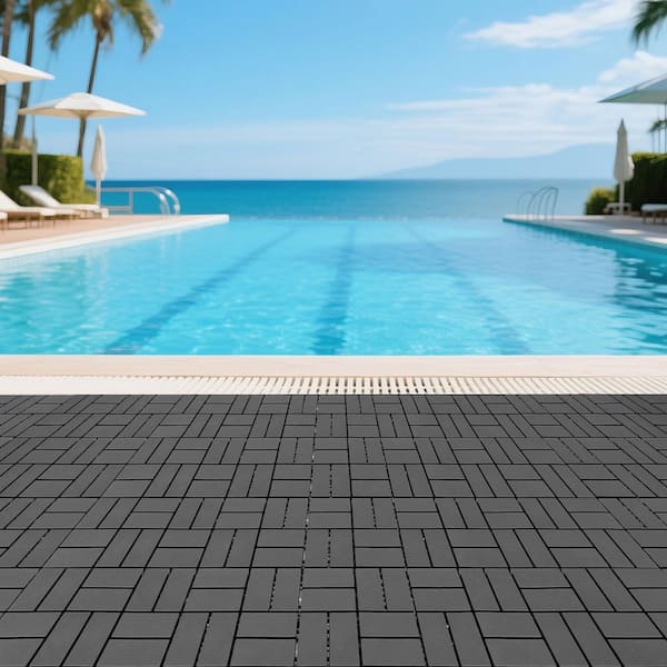 LATTOY 12 in. x 12 in. Square Plastic Interlocking Waterproof All