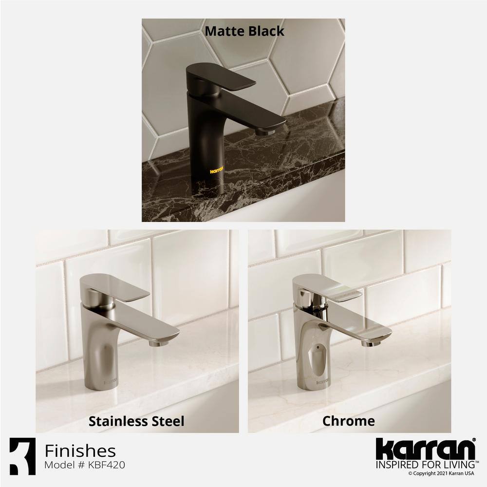 Chrome Single Handle Bathroom Faucet with Pop-Up Drain
